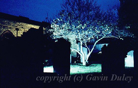 Churchyard at night, Rochester Cathedral, Kent.jpg